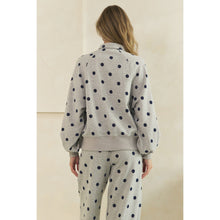 Load image into Gallery viewer, Heather + Navy Snap Pullover
