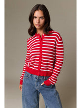 Load image into Gallery viewer, Elsie Stripe Red Cardigan

