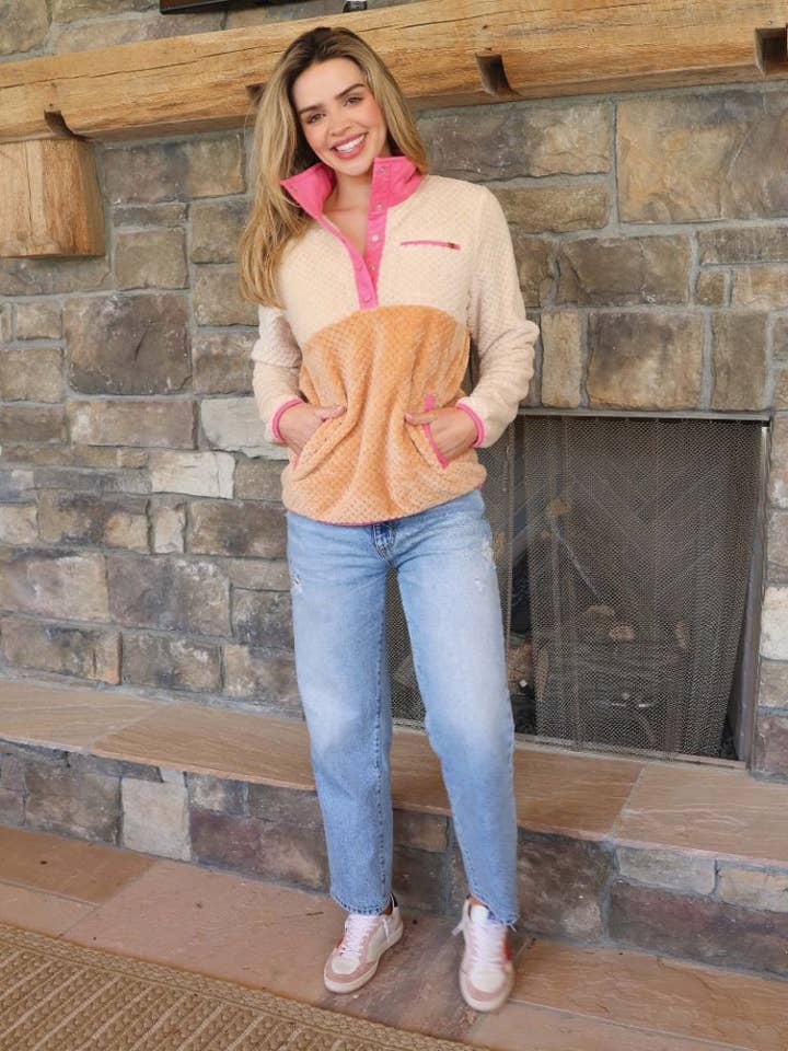 Honey + Hot Pink Pullover
