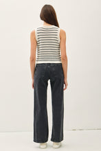Load image into Gallery viewer, B+W Stripe Sweater Tank
