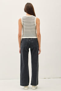 B+W Stripe Sweater Tank