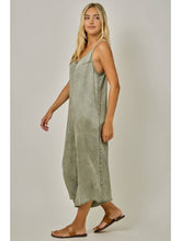 Load image into Gallery viewer, Mystree Washed Olive Jumpsuit
