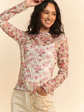 Load image into Gallery viewer, Pink Floral Lace Top
