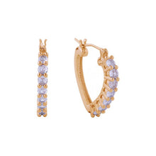 Load image into Gallery viewer, Pave Heart Hoops
