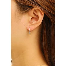 Load image into Gallery viewer, CZ Diamond Accent Hoop
