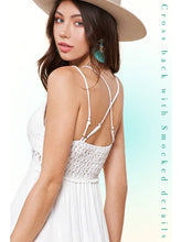 Load image into Gallery viewer, White Crochet Ruffle Dress

