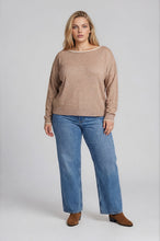 Load image into Gallery viewer, Mocha Contrast Trim Sweater
