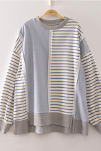 Load image into Gallery viewer, Blue Mixed Stripe Pullover
