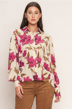 Load image into Gallery viewer, Magenta Floral Top
