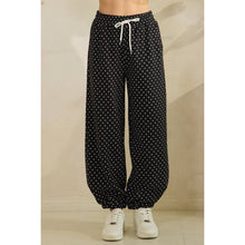 Load image into Gallery viewer, Black Mini Dot Lounge Pants
