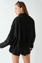 Load image into Gallery viewer, Black Suede Bomber Jacket
