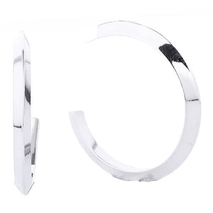 Silver Edge Hoop