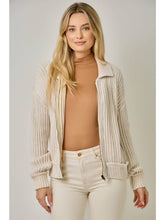 Load image into Gallery viewer, Cream Zip Cardigan
