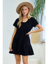 Load image into Gallery viewer, Black Strappy Shoulder Dress
