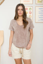 Load image into Gallery viewer, Cocoa Raw Edge Tee - Plus
