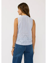 Load image into Gallery viewer, Lovestitch Blue Pintuck Eyelet Tank
