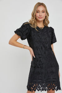 Black Lace Mini Dress