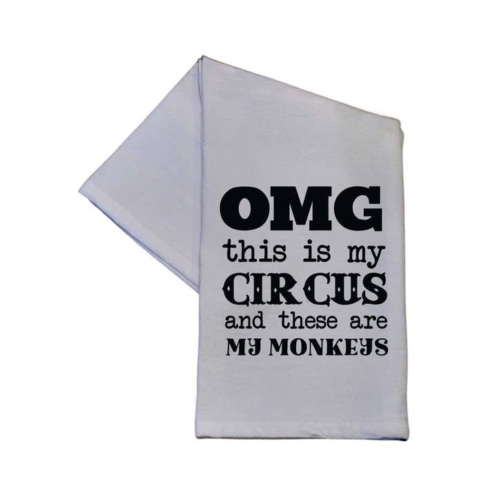 These are My Monkeys Tea Towel