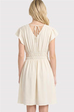 Load image into Gallery viewer, Ivory Smocked Waist Dress
