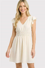 Load image into Gallery viewer, Ivory Smocked Waist Dress
