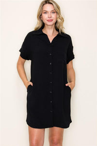 Black Button Up Dress