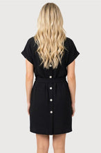 Load image into Gallery viewer, Staccato Black Button Back Dress
