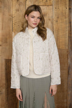 Load image into Gallery viewer, Ivory Quilted Floral Jacket
