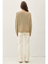 Load image into Gallery viewer, Taupe Textured Stripe Sweater
