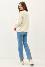 Load image into Gallery viewer, Raw Hem Natural Cotton Sweater
