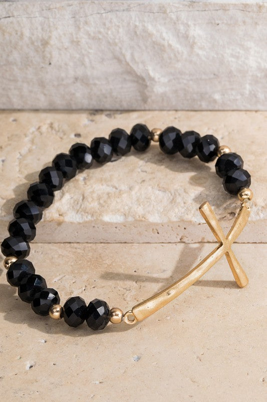 Black Cross Bracelet
