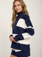 Load image into Gallery viewer, Navy Rugby Stripe Pullover
