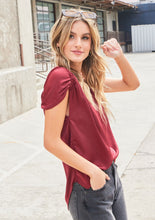 Load image into Gallery viewer, Crimson Satin Top
