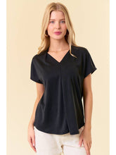 Load image into Gallery viewer, Black Modal V-Neck Top
