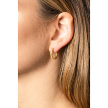 Load image into Gallery viewer, Stacked CZ Hoops
