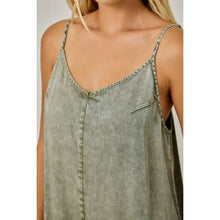 Load image into Gallery viewer, Mystree Washed Olive Jumpsuit
