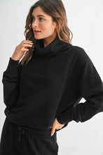 Load image into Gallery viewer, Black Turtleneck Sweatshirt
