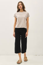 Load image into Gallery viewer, Be Cool Greige Cotton Slub Tee
