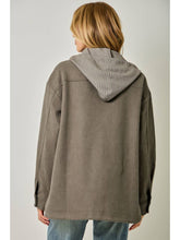 Load image into Gallery viewer, Ash Brown Stripe Hoodie Jacket
