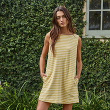 Load image into Gallery viewer, By Together Banana Stripe Tank Dress
