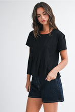 Load image into Gallery viewer, Black Pleated Tee
