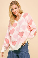 Load image into Gallery viewer, Cream Heart Pearl Sweater
