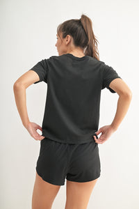 Black Boxy Tee