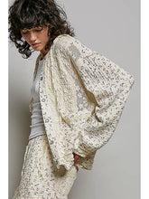 Load image into Gallery viewer, POL Cream Floral + Lace Hoodie
