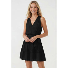 Load image into Gallery viewer, Naked Zebra Black Belted Tiered Dress
