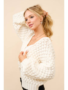 Ivory Bubble Cardigan