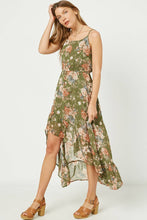 Load image into Gallery viewer, Olive Floral High Low Maxi
