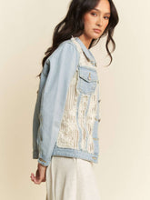 Load image into Gallery viewer, Lace Denim Jacket
