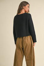 Load image into Gallery viewer, Black Tie Front Cardi
