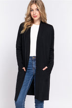 Load image into Gallery viewer, Black Banded Detail Cardigan
