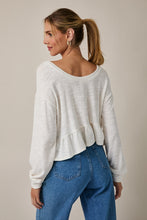 Load image into Gallery viewer, White Scoop Peplum Top
